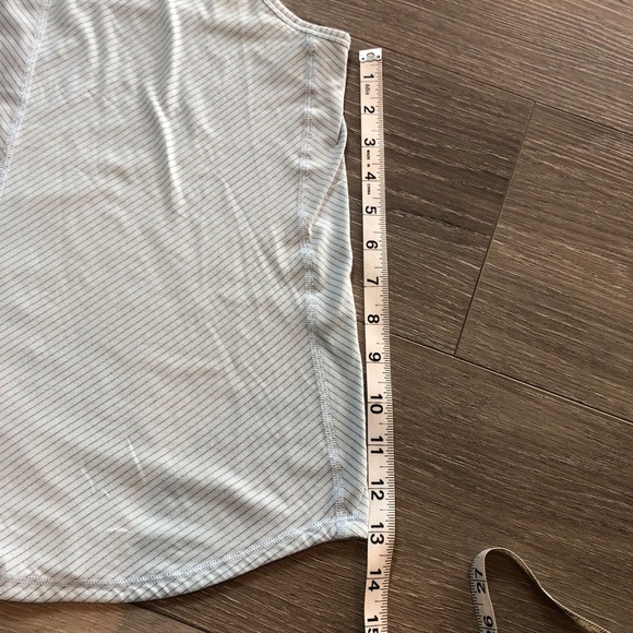 Lululemon Womens Racerback Tank Blue Grey Striped Lightweight Athletic Sz Small - Picture 3 of 8